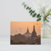 Heißluftballons über Bagan in Myanmar Postkarte Briefkaart (Staand voorkant)