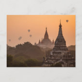 Heißluftballons über Bagan in Myanmar Postkarte Briefkaart (Voorkant)