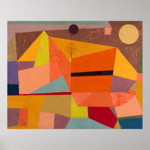 Heitere Gebirgslandschaft door Paul Klee Poster