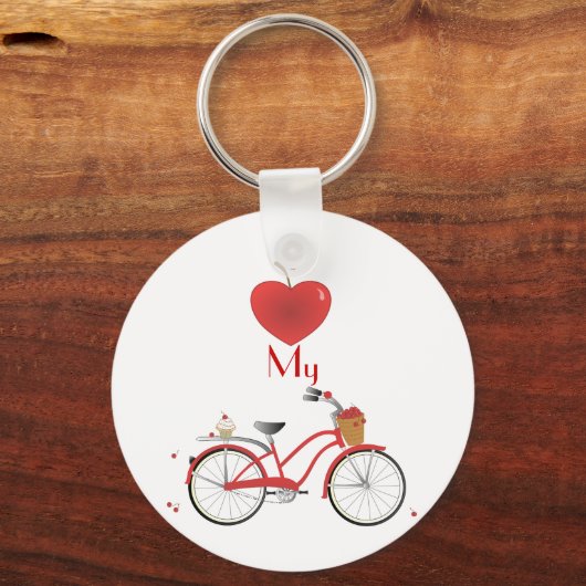Heitres Kirschfahrrad Sleutelhanger (Voorkant)