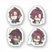 Heizou Genshin Impact 4 stickersheet Sticker (Voorkant)