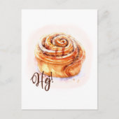 Hej. Briefkaart Kanelbullar Fika (Voorkant)