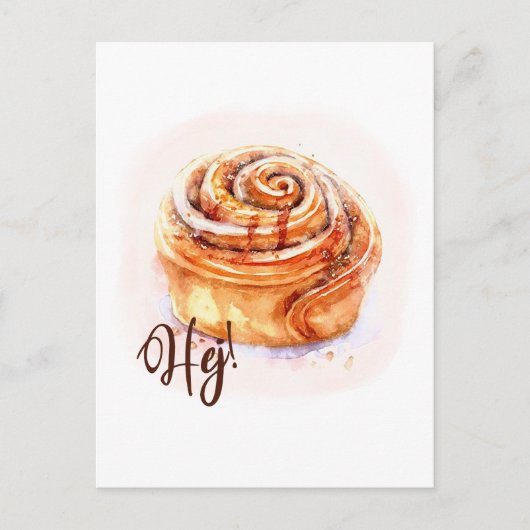 Hej. Briefkaart Kanelbullar Fika (Voorkant)
