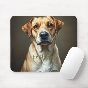 Hej daar Fine art schattige hond Illustratie Cool Muismat