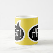 HEJ! Deense Zweedse groet, Hi, Speech Bubble Koffiemok (Center)