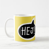 HEJ! Deense Zweedse groet, Hi, Speech Bubble Koffiemok (Links)