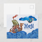 Hej. hallo) Zweeds Viking Briefkaart (Voorkant / Achterkant)