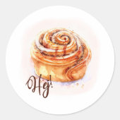 Hej. Kanelbullar Fika Sticker (Voorkant)
