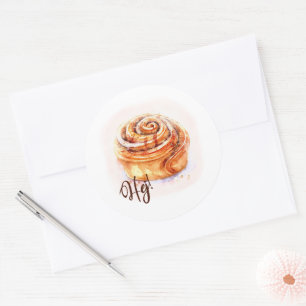 Hej. Kanelbullar Fika Sticker