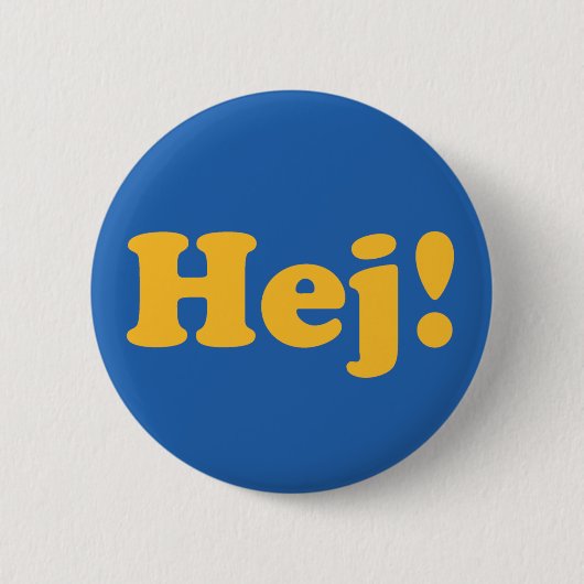 Hej! Sweden Ronde Button 5,7 Cm (Voorkant)