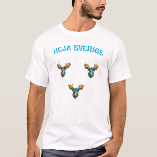 Heja Sverige med tre älgar t-shirt