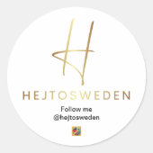 Hejtosweden Aufkleber Ronde Sticker (Voorkant)