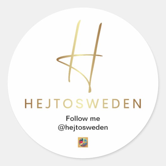 Hejtosweden Aufkleber Ronde Sticker (Voorkant)
