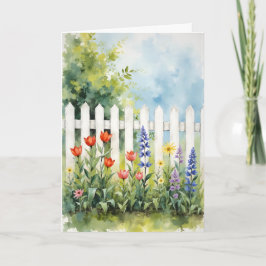 Hek met bloemen condoleance kaart