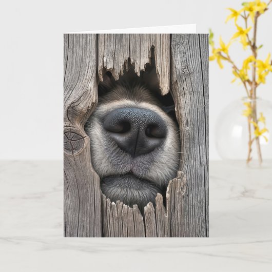 Hek met hondenneus kaart (Gele Bloem)