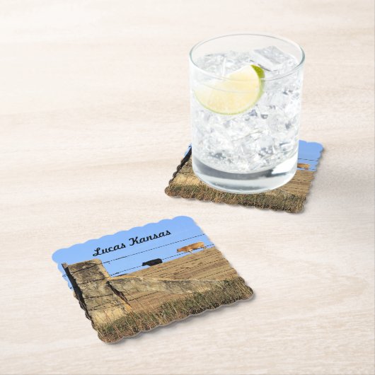 hek met stenen palen kartonnen onderzetters (Insitu)