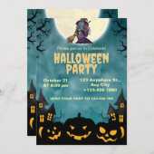 Hek & Pompoenen Halloween Feest Uitnodiging (Voorkant / Achterkant)