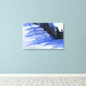 Hek Shadow op Sneeuw Canvas Afdruk (Insitu (Houten vloer))