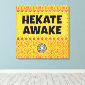Hekate Awake Strophalos Iynx Seal Key Sigil Canvas Afdruk (Insitu (Houten vloer))