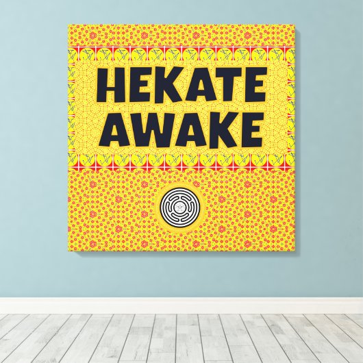Hekate Awake Strophalos Iynx Seal Key Sigil Canvas Afdruk (Insitu (Houten vloer))