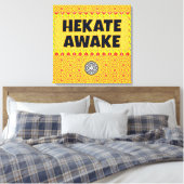 Hekate Awake Strophalos Iynx Seal Key Sigil Canvas Afdruk (Insitu (Slaapkamer))