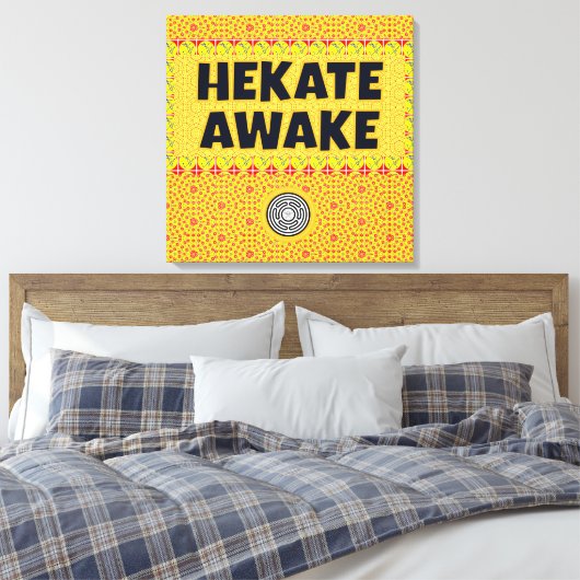 Hekate Awake Strophalos Iynx Seal Key Sigil Canvas Afdruk (Insitu (Slaapkamer))