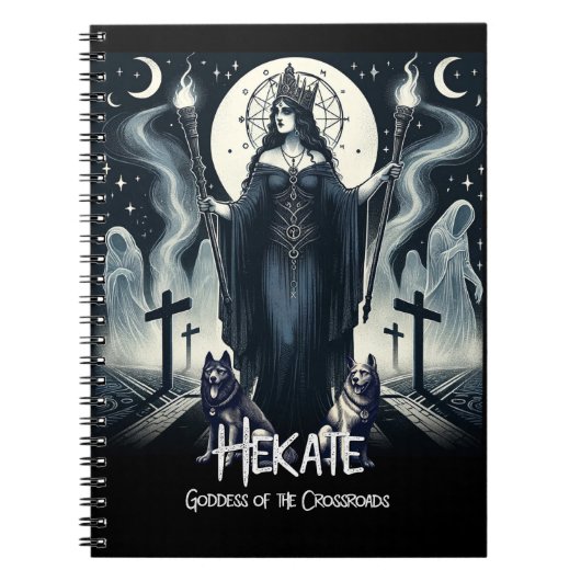 Hekate Godin van de Kruispunten Spookachtige Geest Notitieboek (Voorkant)