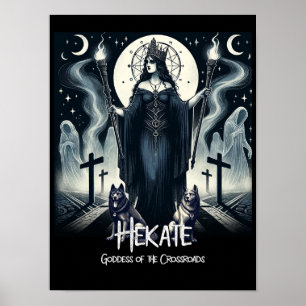 Hekate Godin van de Kruispunten Spookachtige Geest Poster
