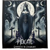 Hekate Godin van het Kruispunt Geesten Douchegordijn (Voorkant)