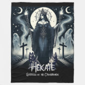 Hekate Godin van het Kruispunt Geesten Fleece Deken (Voorkant)