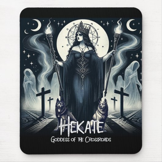Hekate Godin van het Kruispunt Geesten Muismat (Voorkant)