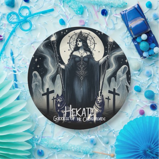 Hekate Godin van het Kruispunt Geesten Papieren Bordje (Feest)
