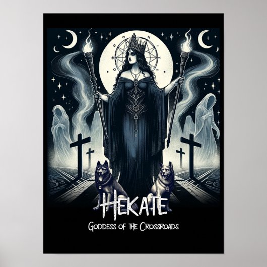 Hekate Godin van het Kruispunt Geesten Poster (Voorkant)