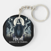 Hekate Godin van het Kruispunt Geesten Sleutelhanger (Achterkant)