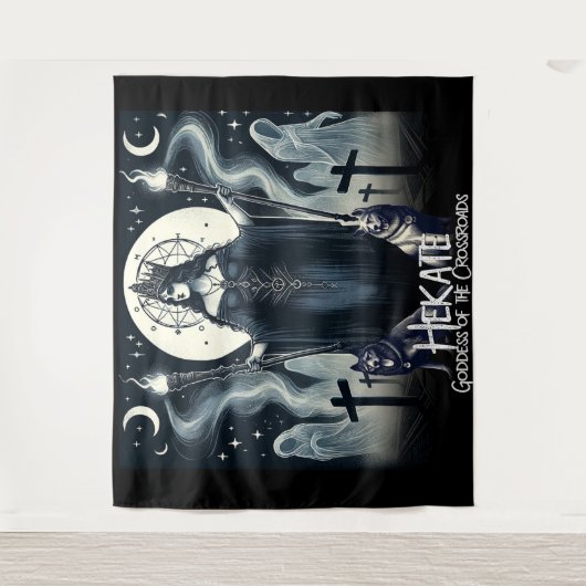 Hekate Godin van het Kruispunt Geesten Wandkleed (Voorkant)