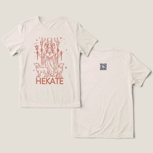 Hekate Godin van het Kruispunt T-Shirt (Ontwerp Voorkant & Achterkant)