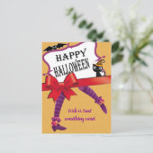 hekbenen Halloween Briefkaart (Staand voorkant)