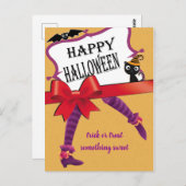 hekbenen Halloween Briefkaart (Voorkant / Achterkant)