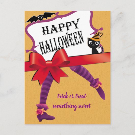 hekbenen Halloween Briefkaart (Voorkant)