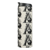 Hekenkruik Hekserige Letter A Aangepaste Initiaal Thermosbeker (Geroteerd rechts)