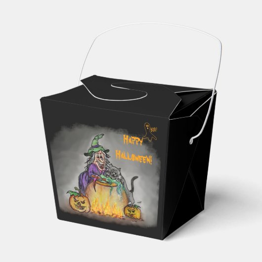 Hekje en kat, Happy Halloween! Bedankdoosjes (Voorkant Zijde)