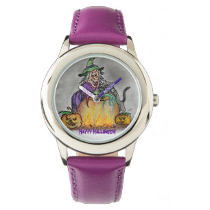 Hekje en kat, Happy Halloween! Horloge