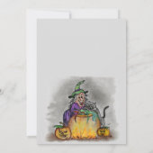 Hekje en kat, Happy Halloween! Kaart (Achterkant)