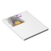 Hekje en kat, Happy Halloween! Notitieblok (Schuin)