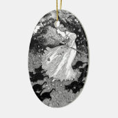 Hekje met katten keramisch ornament (Links)