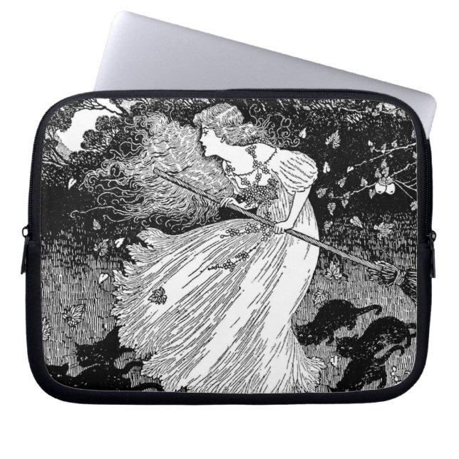 Hekje met katten laptop sleeve (Voorkant)