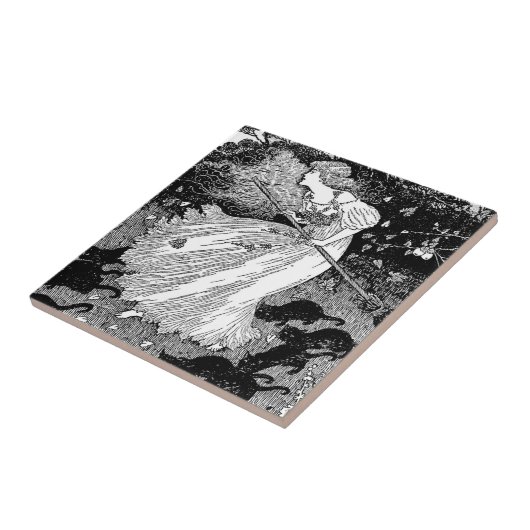 Hekje met katten tegeltje (Zijkant)