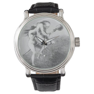 Hekken op een broomstok van Francisco Goya Horloge
