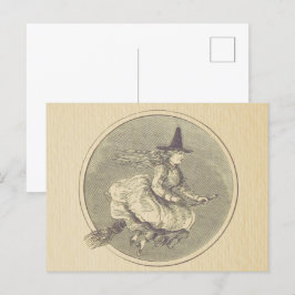 Hekken op een Vintage van Broom Briefkaart
