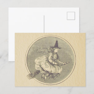 Hekken op een Vintage van Broom Briefkaart